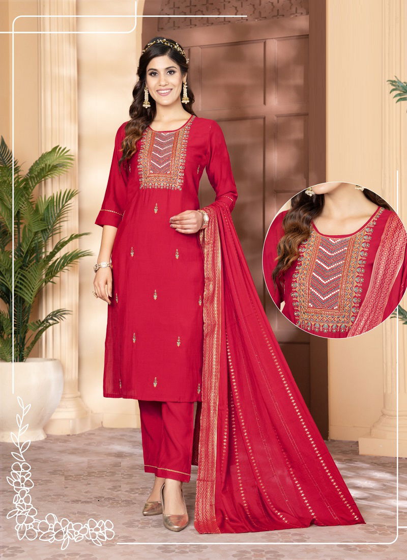 Juhi Kaya Romani Silk Readymade Suits Catalog
